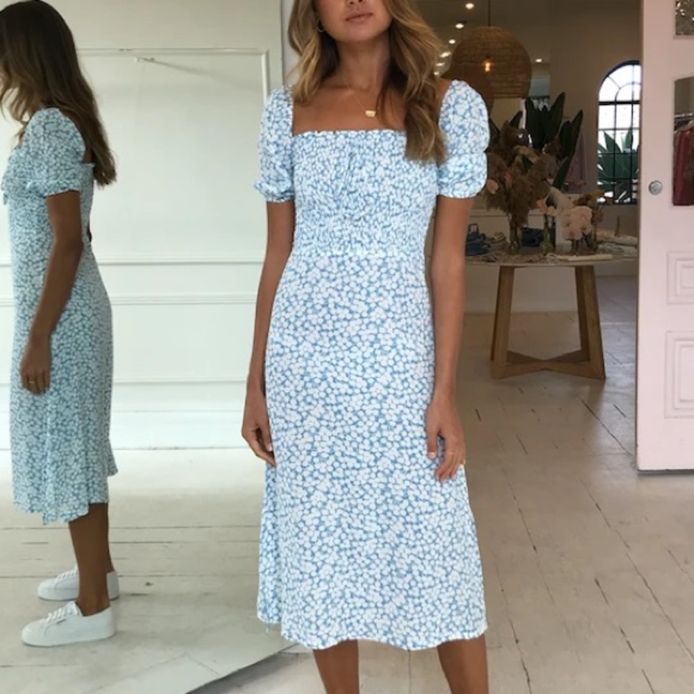 Faithfull The Brand Majorelle Floral Midi Dress